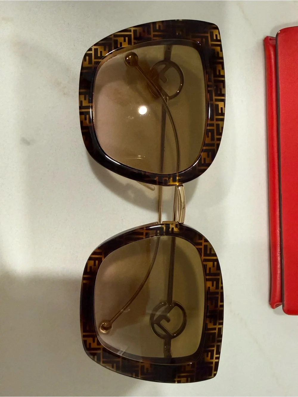 Authentic Fendi Brown Tortoiseshell Gradient Lens Women's Sunglasses